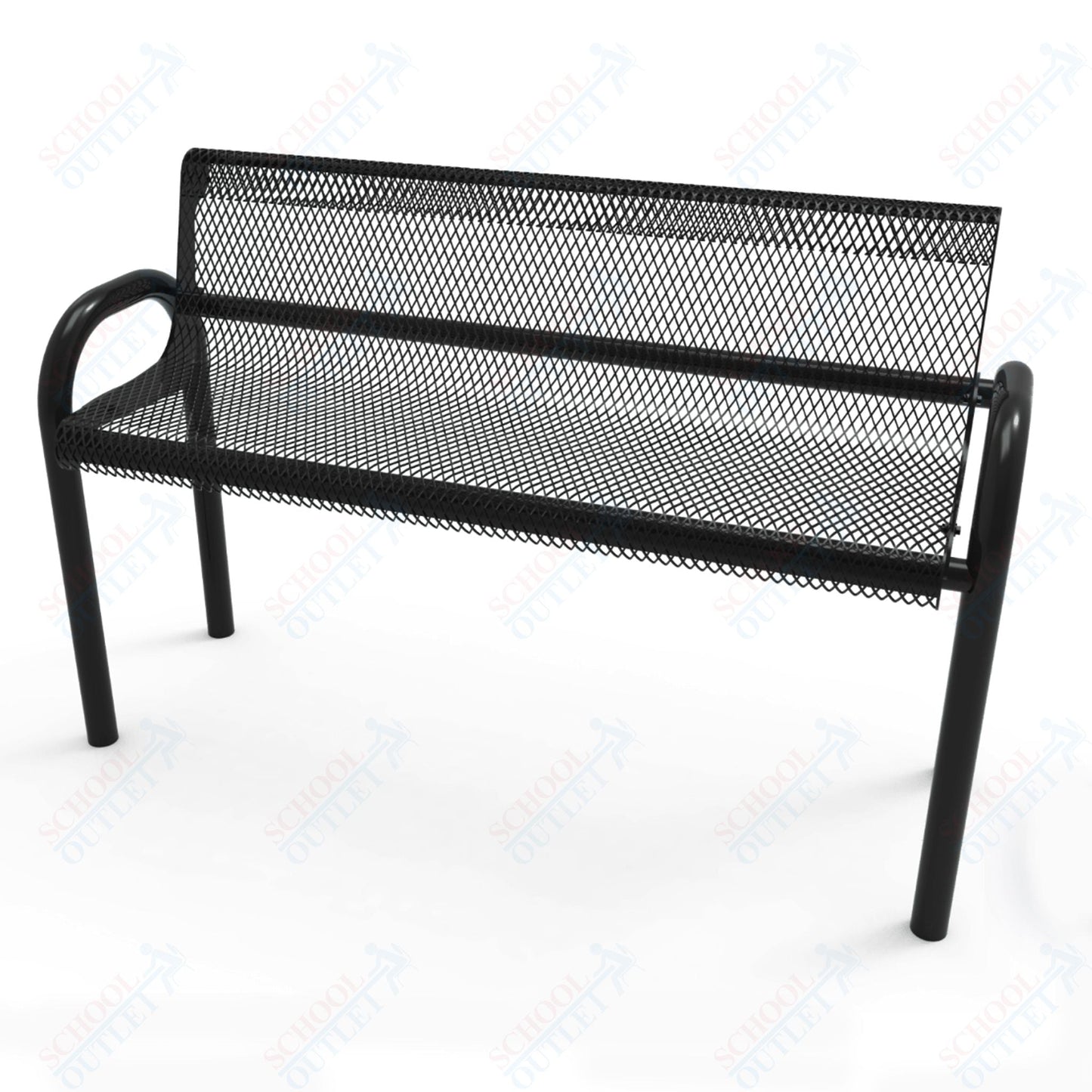 MyTcoat - MOD Outdoor Bench with Back - Inground Mount 4' L (MYT - BMD04 - 53) - SchoolOutlet
