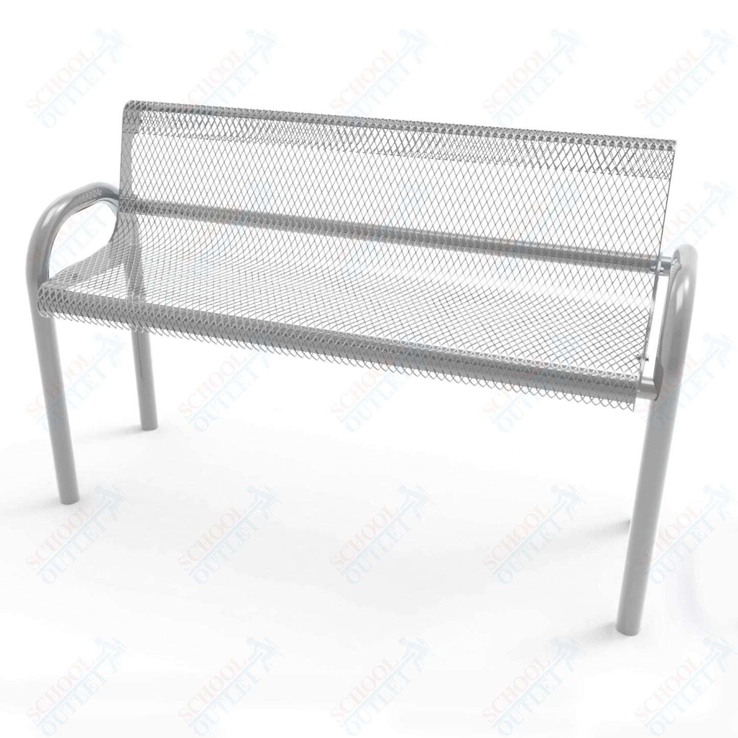 MyTcoat - MOD Outdoor Bench with Back - Inground Mount 4' L (MYT - BMD04 - 53) - SchoolOutlet