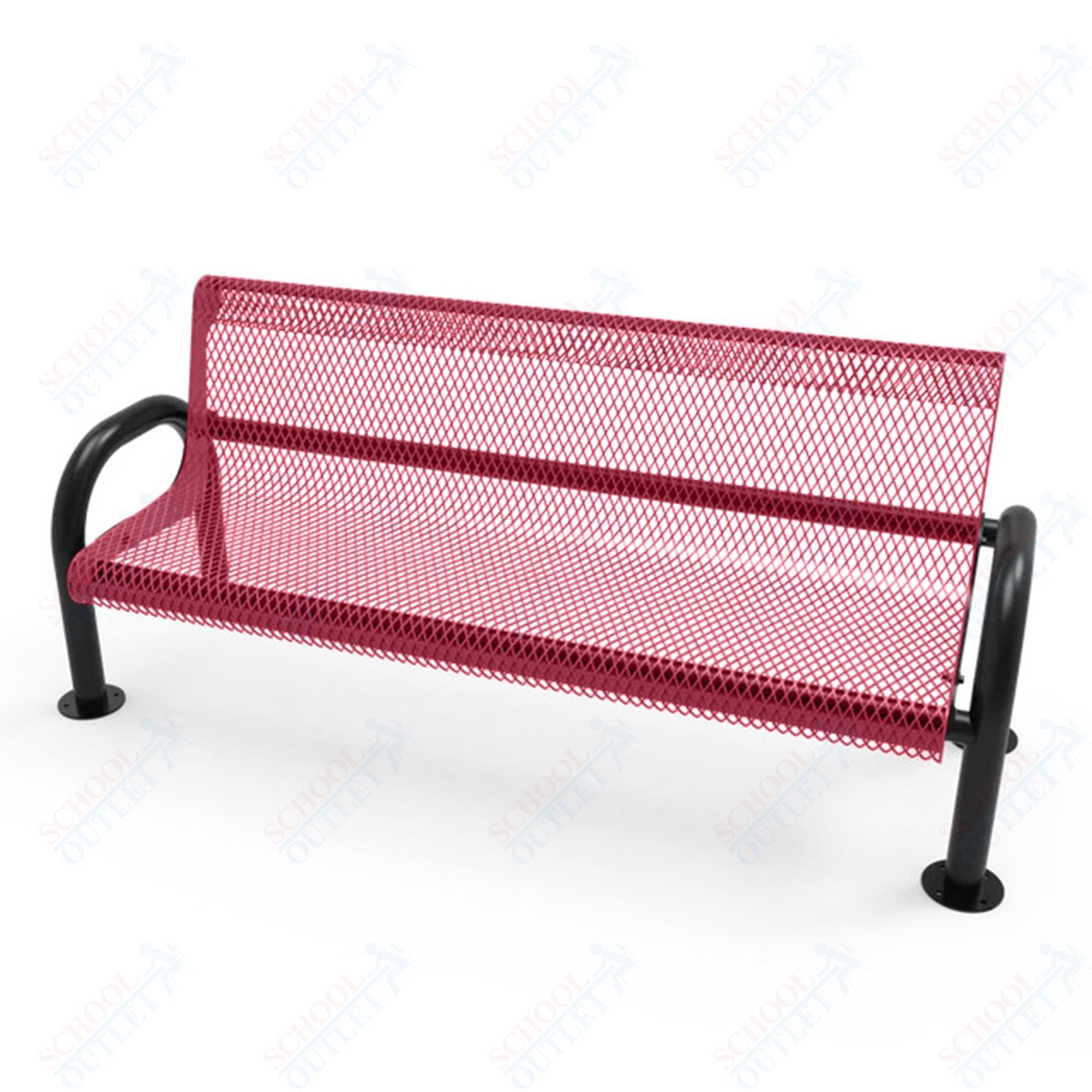 MyTcoat - MOD Outdoor Bench with Back - Surface Mount 4' L (MYT - BMD04 - 54) - SchoolOutlet