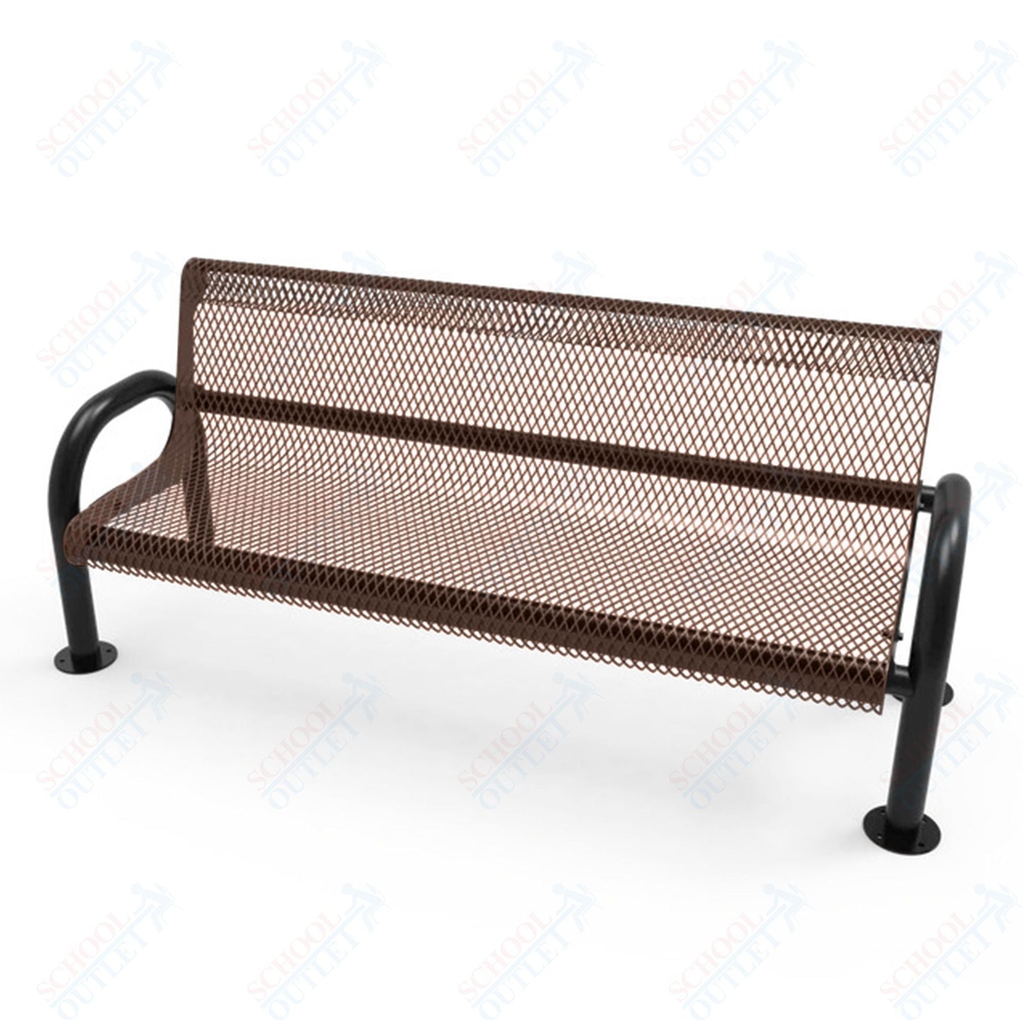 MyTcoat - MOD Outdoor Bench with Back - Surface Mount 4' L (MYT - BMD04 - 54) - SchoolOutlet