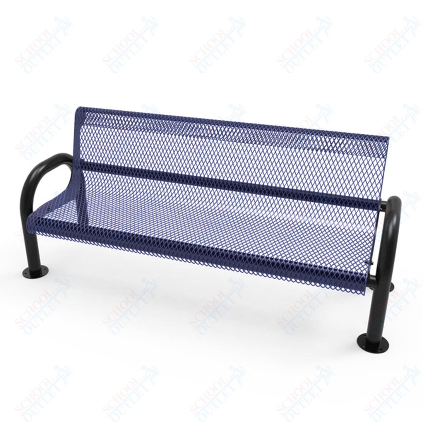 MyTcoat - MOD Outdoor Bench with Back - Surface Mount 4' L (MYT - BMD04 - 54) - SchoolOutlet