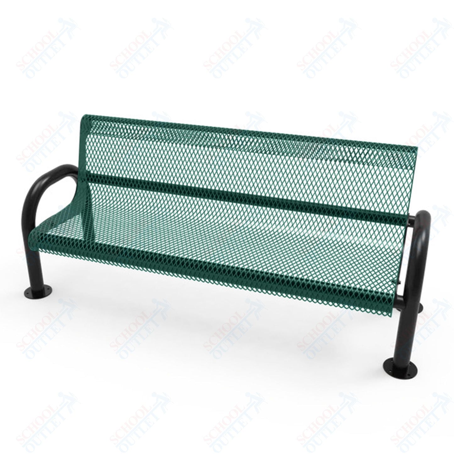 MyTcoat - MOD Outdoor Bench with Back - Surface Mount 4' L (MYT - BMD04 - 54) - SchoolOutlet