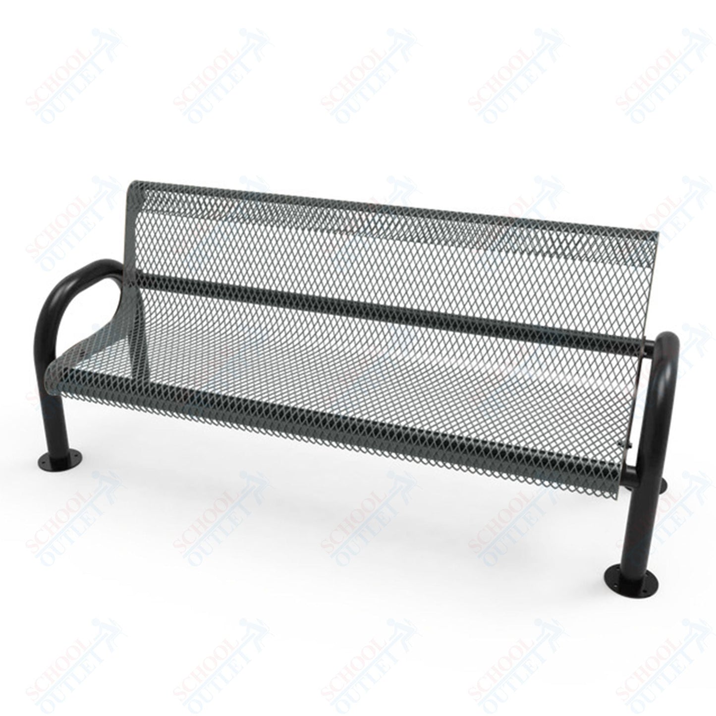 MyTcoat - MOD Outdoor Bench with Back - Surface Mount 4' L (MYT - BMD04 - 54) - SchoolOutlet