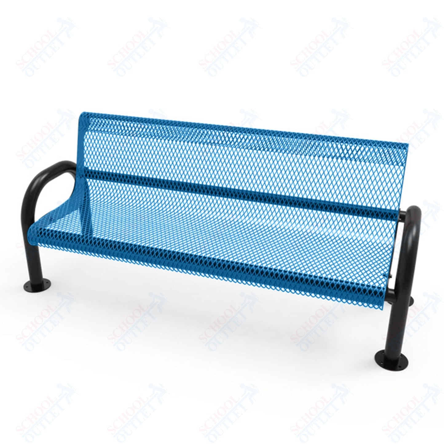 MyTcoat - MOD Outdoor Bench with Back - Surface Mount 4' L (MYT - BMD04 - 54) - SchoolOutlet