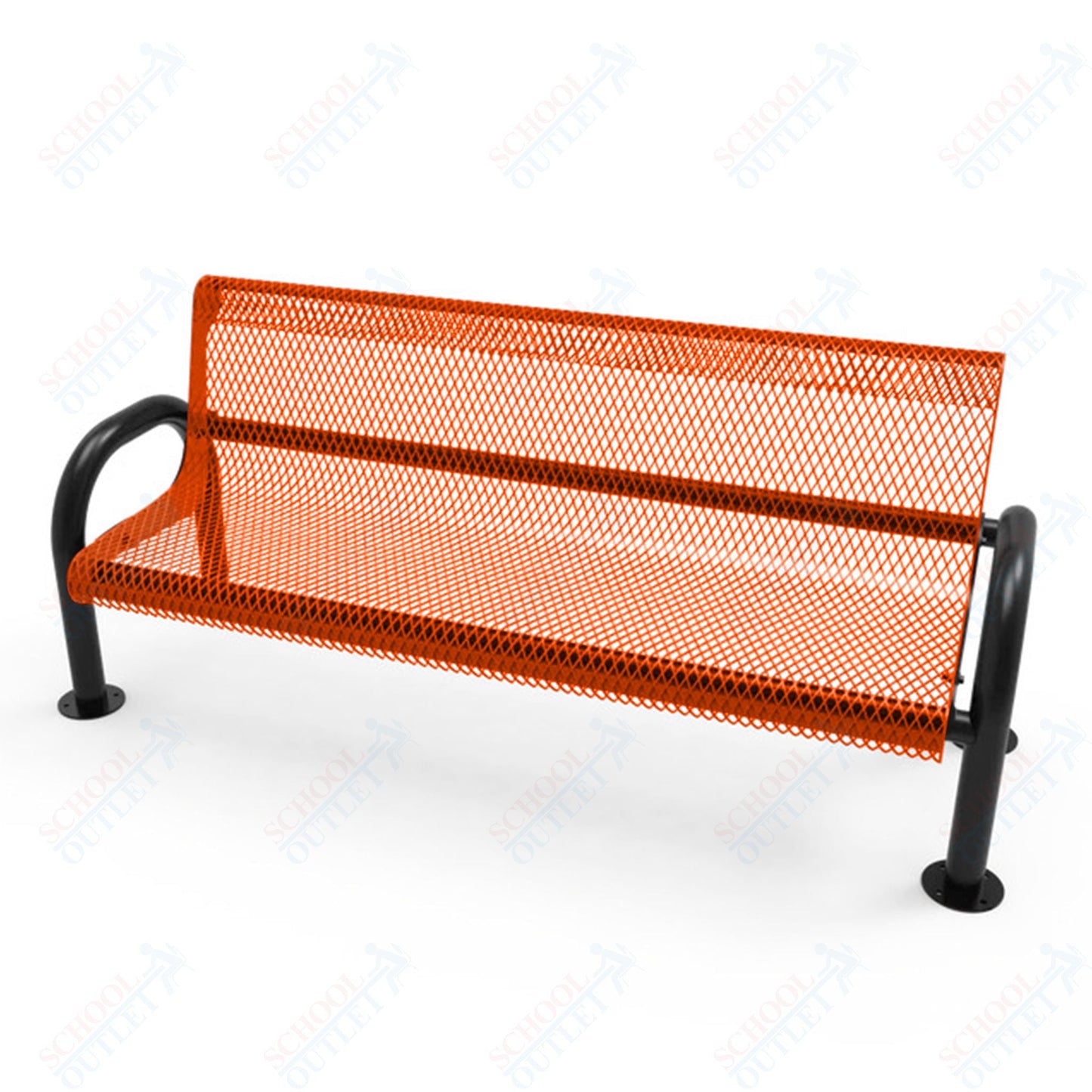 MyTcoat - MOD Outdoor Bench with Back - Surface Mount 4' L (MYT - BMD04 - 54) - SchoolOutlet