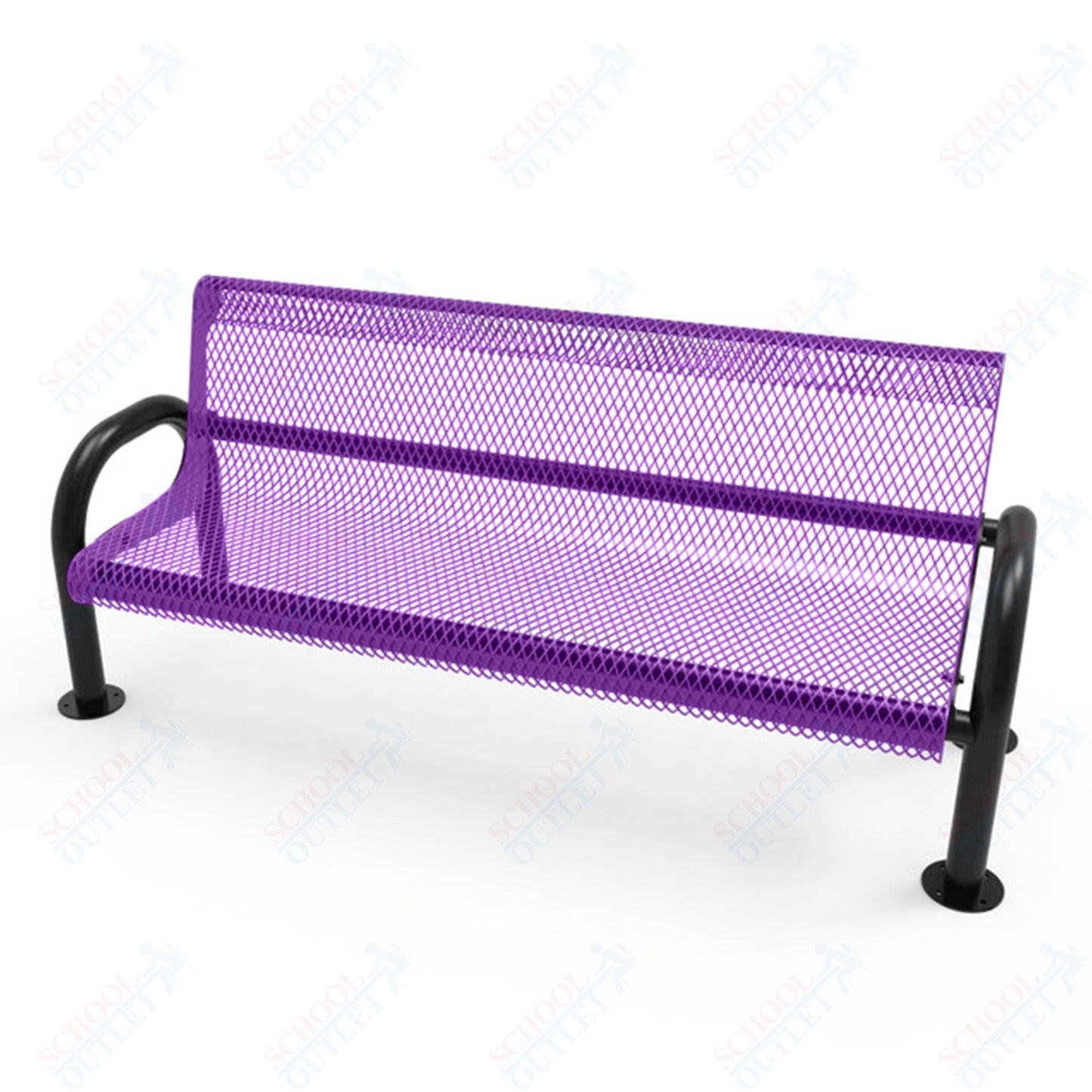 MyTcoat - MOD Outdoor Bench with Back - Surface Mount 4' L (MYT - BMD04 - 54) - SchoolOutlet