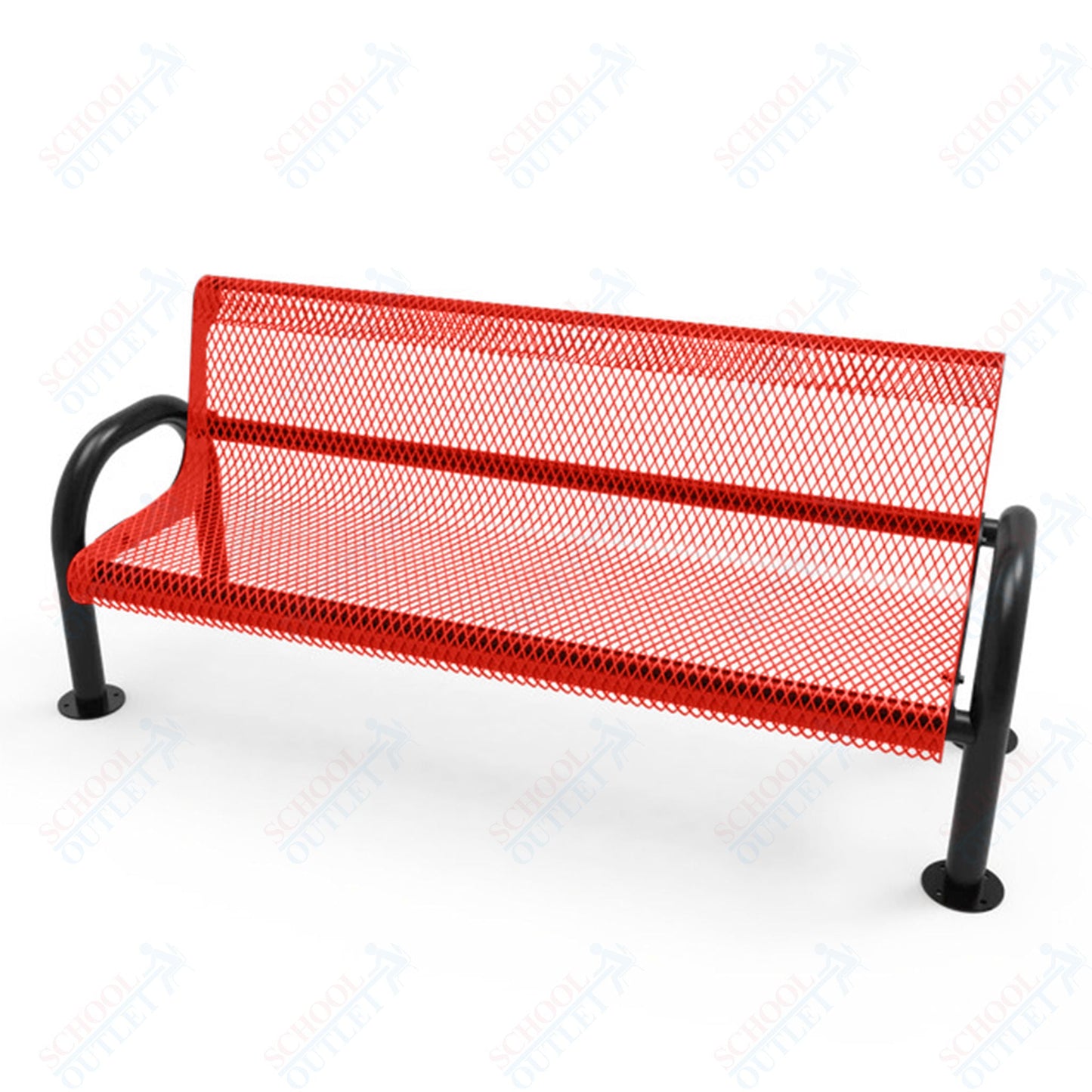 MyTcoat - MOD Outdoor Bench with Back - Surface Mount 4' L (MYT - BMD04 - 54) - SchoolOutlet