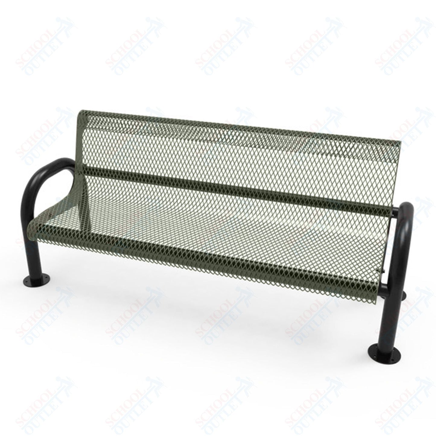 MyTcoat - MOD Outdoor Bench with Back - Surface Mount 4' L (MYT - BMD04 - 54) - SchoolOutlet