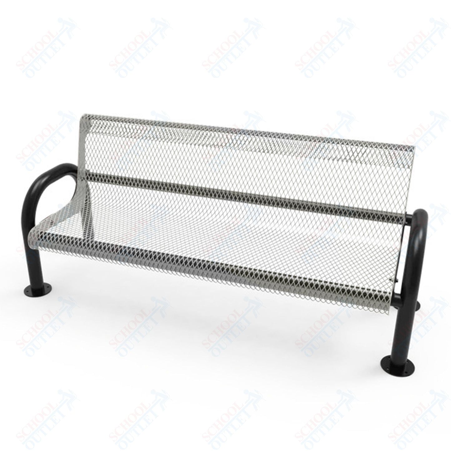 MyTcoat - MOD Outdoor Bench with Back - Surface Mount 4' L (MYT - BMD04 - 54) - SchoolOutlet