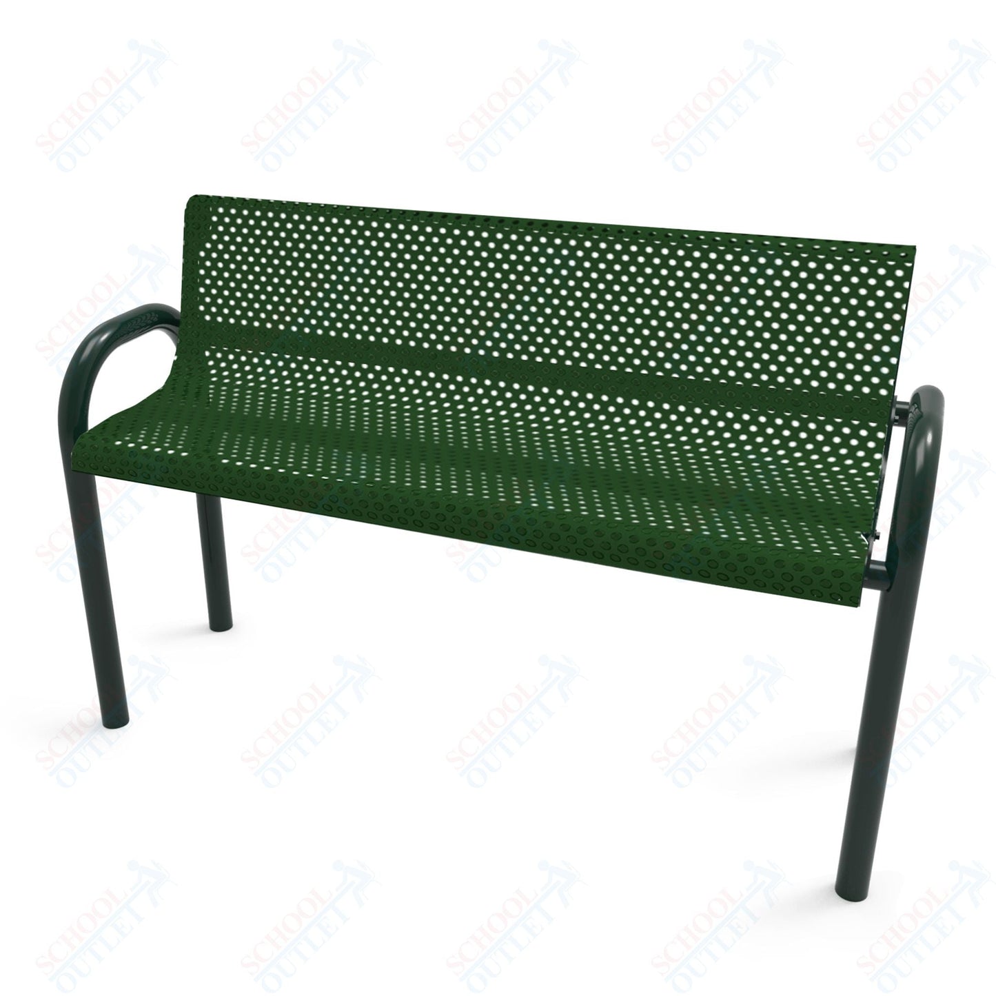 MyTcoat - MOD Outdoor Bench with Back - Inground Mount 4' L (MYT - BMD04 - 53) - SchoolOutlet