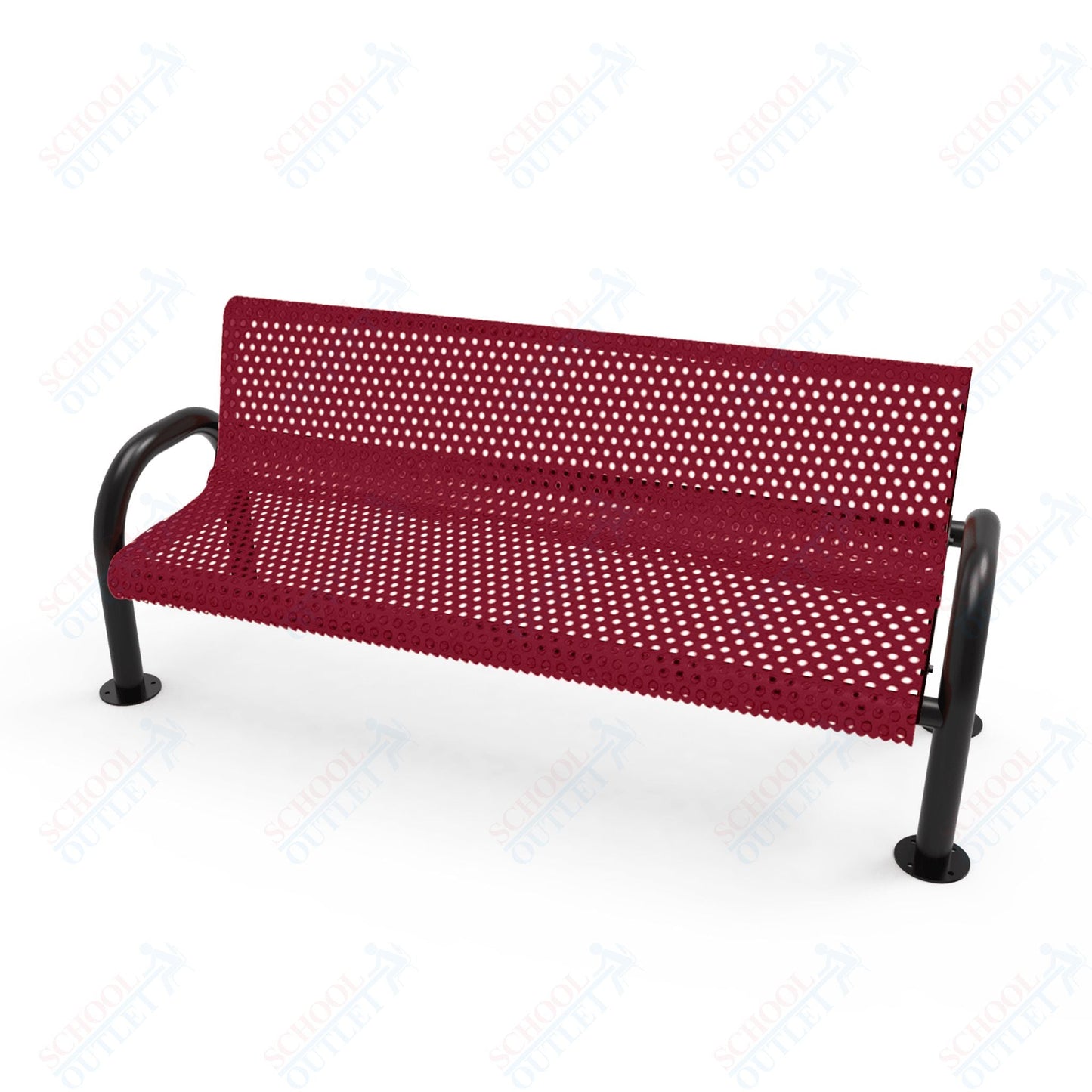 MyTcoat - MOD Outdoor Bench with Back - Surface Mount 4' L (MYT - BMD04 - 54) - SchoolOutlet