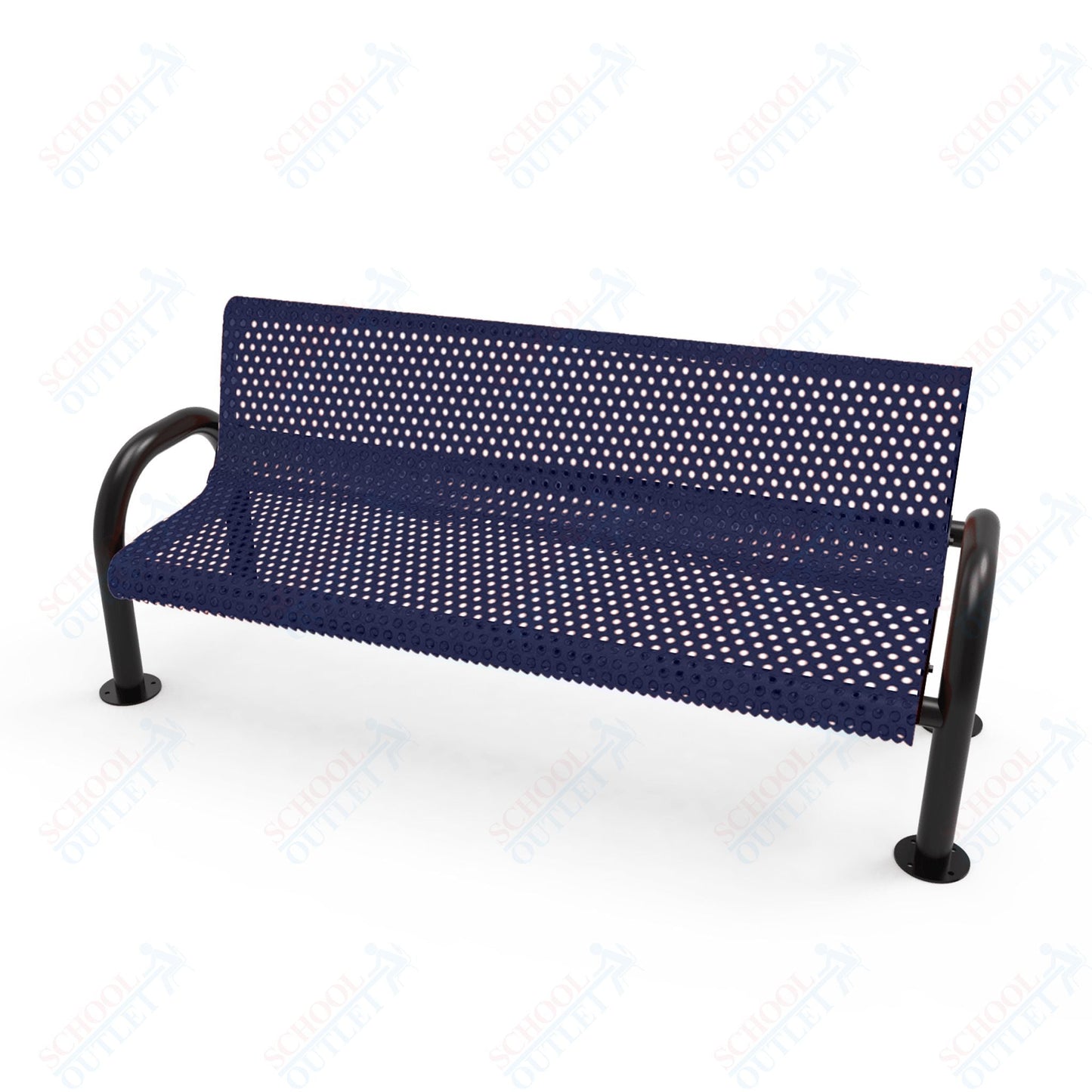 MyTcoat - MOD Outdoor Bench with Back - Surface Mount 4' L (MYT - BMD04 - 54) - SchoolOutlet