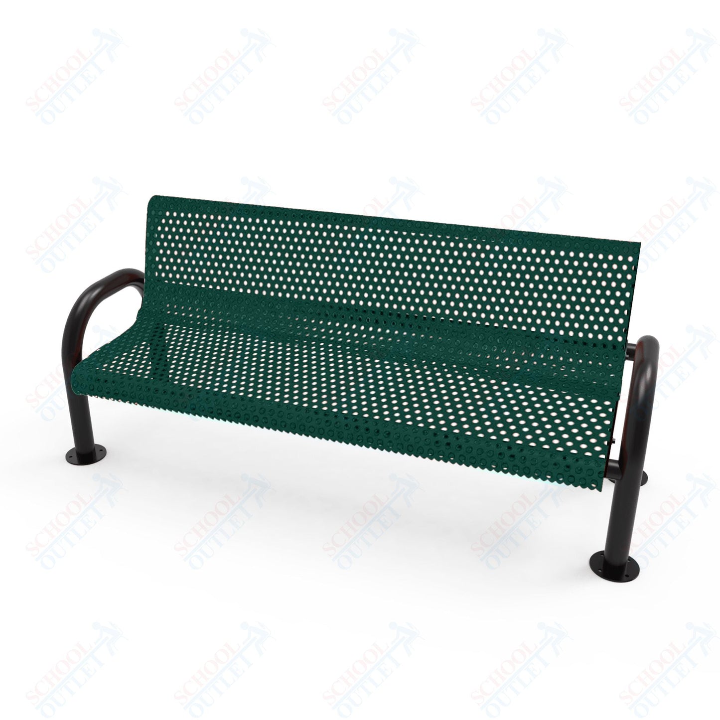 MyTcoat - MOD Outdoor Bench with Back - Surface Mount 4' L (MYT - BMD04 - 54) - SchoolOutlet