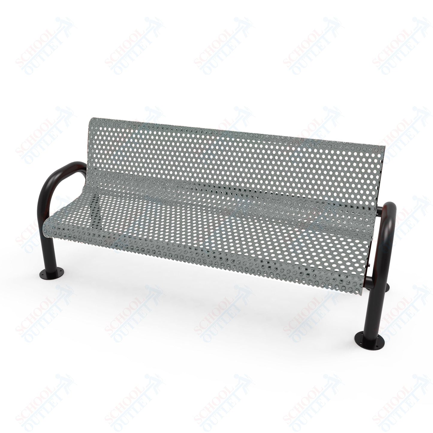 MyTcoat - MOD Outdoor Bench with Back - Surface Mount 4' L (MYT - BMD04 - 54) - SchoolOutlet