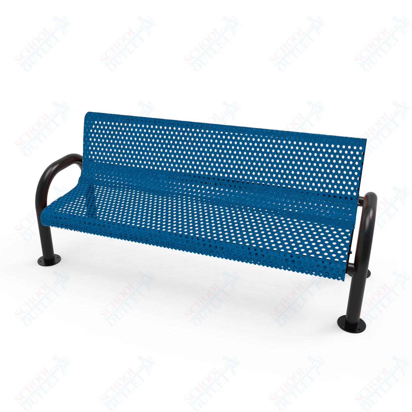 MyTcoat - MOD Outdoor Bench with Back - Surface Mount 4' L (MYT - BMD04 - 54) - SchoolOutlet