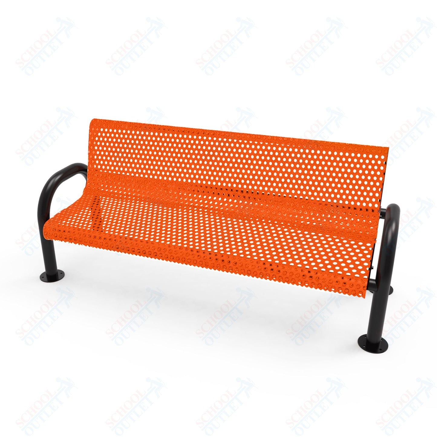 MyTcoat - MOD Outdoor Bench with Back - Surface Mount 4' L (MYT - BMD04 - 54) - SchoolOutlet
