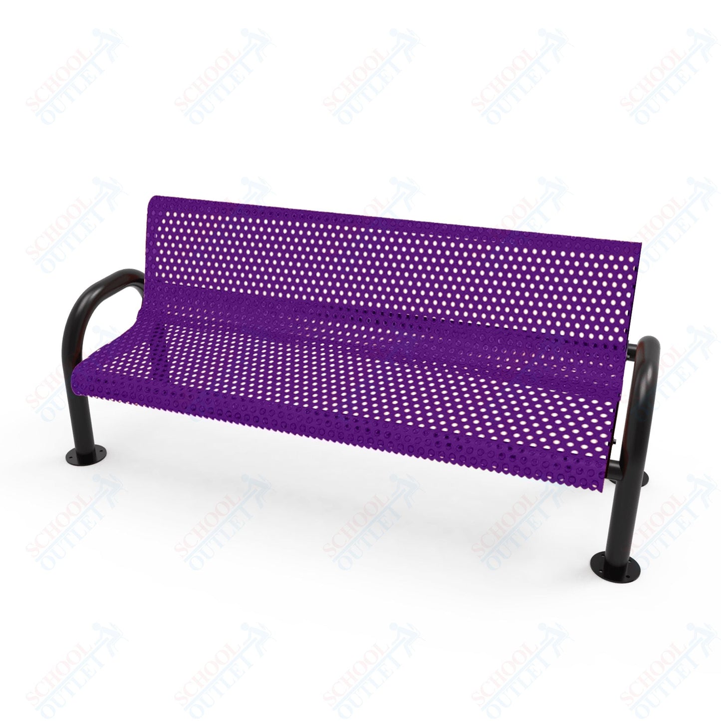 MyTcoat - MOD Outdoor Bench with Back - Surface Mount 4' L (MYT - BMD04 - 54) - SchoolOutlet