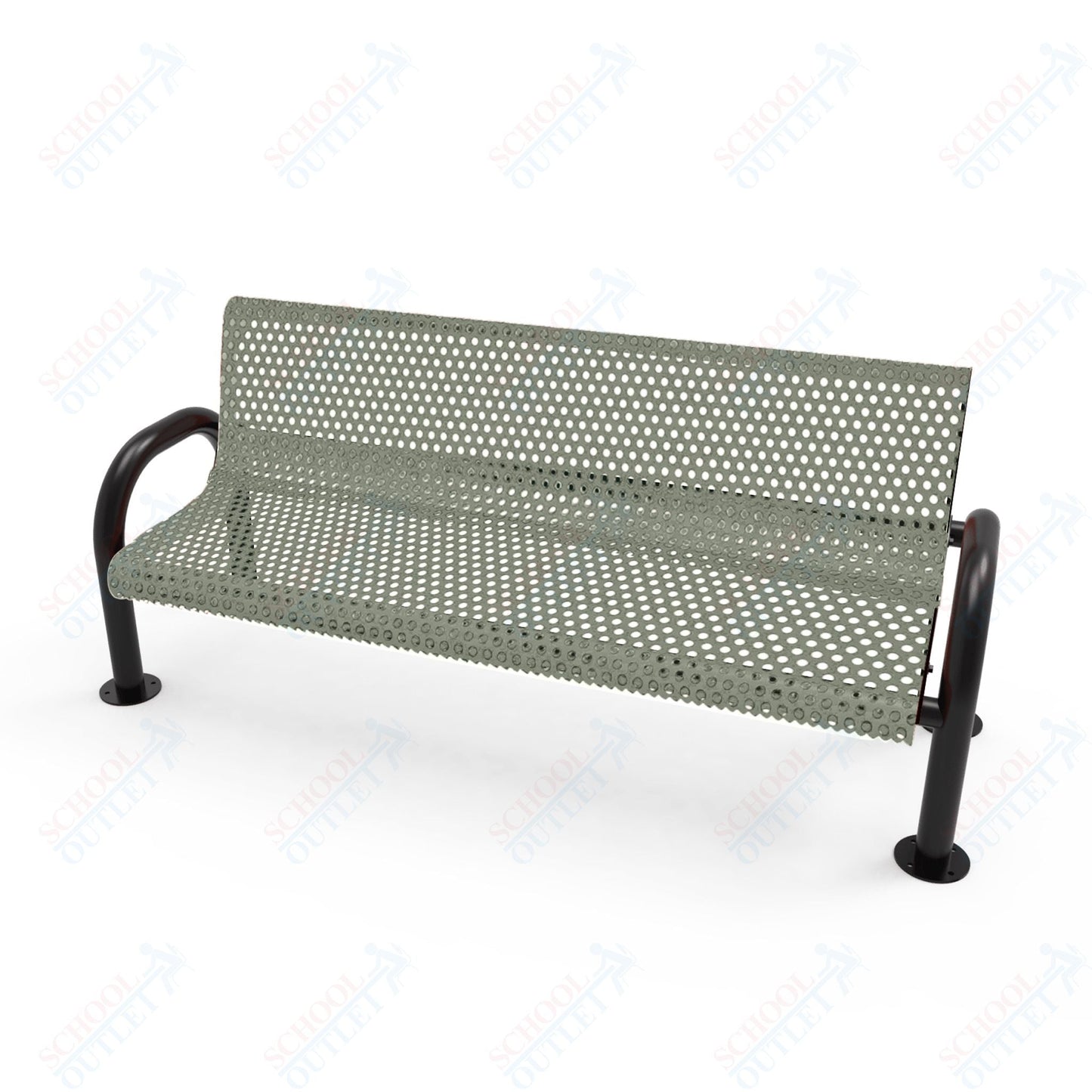 MyTcoat - MOD Outdoor Bench with Back - Surface Mount 4' L (MYT - BMD04 - 54) - SchoolOutlet