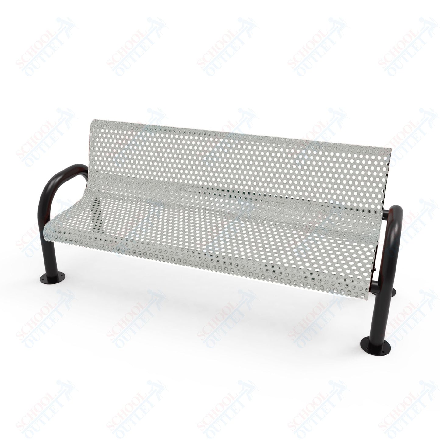 MyTcoat - MOD Outdoor Bench with Back - Surface Mount 4' L (MYT - BMD04 - 54) - SchoolOutlet