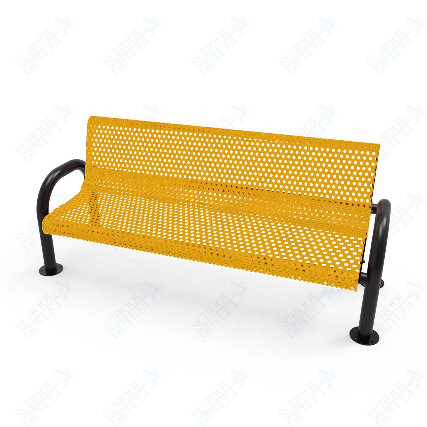 MyTcoat - MOD Outdoor Bench with Back - Surface Mount 4' L (MYT - BMD04 - 54) - SchoolOutlet