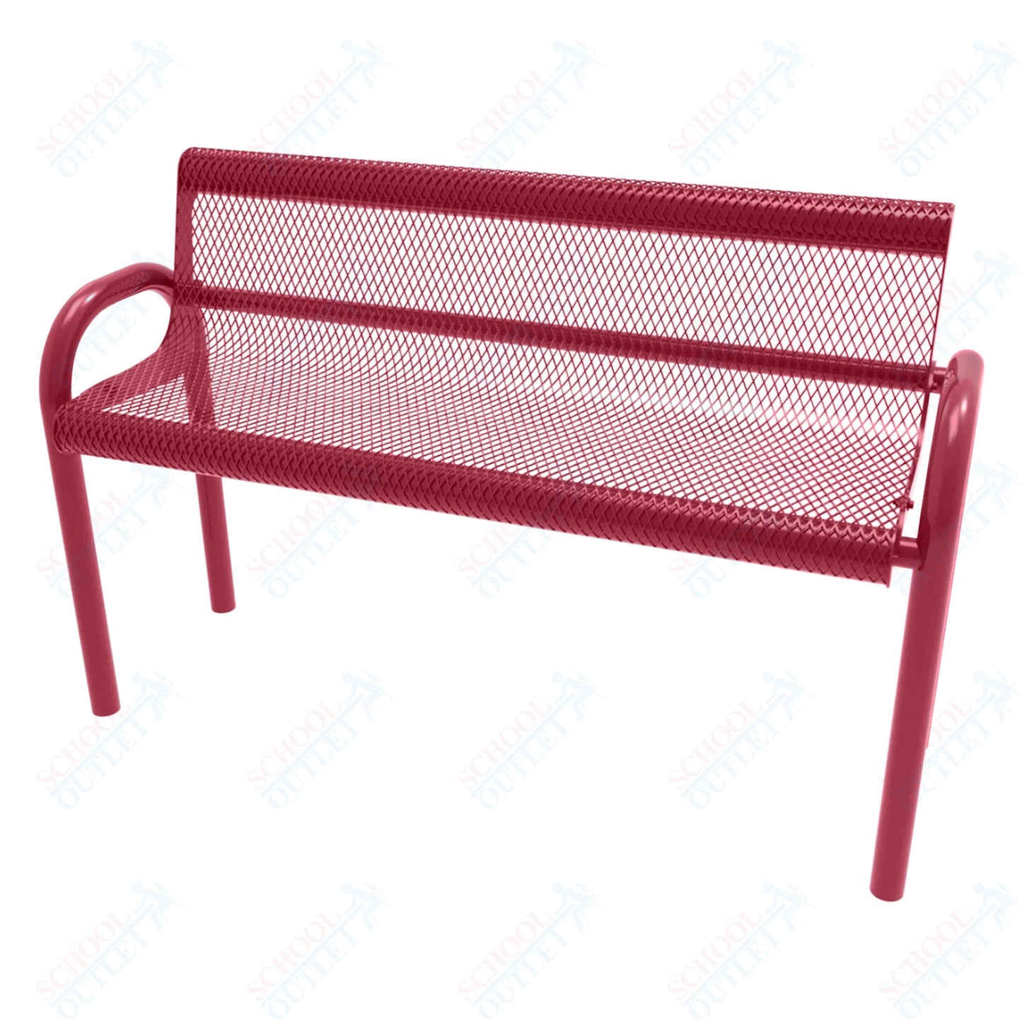 MyTcoat - MOD Outdoor Bench with Back - Inground Mount 6' L (MYT - BMD06 - 53) - SchoolOutlet