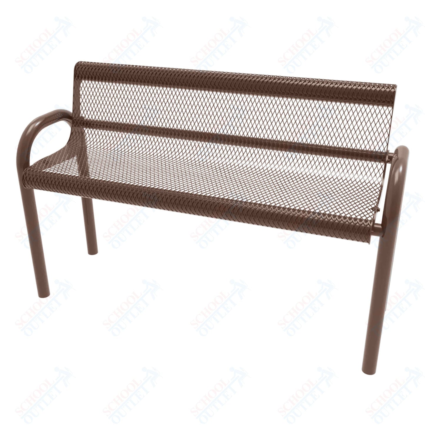 MyTcoat - MOD Outdoor Bench with Back - Inground Mount 6' L (MYT - BMD06 - 53) - SchoolOutlet