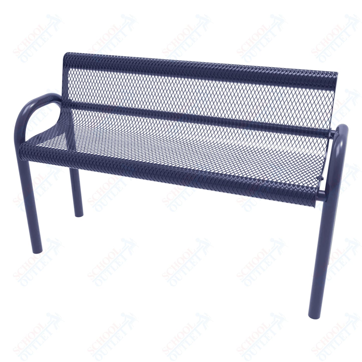 MyTcoat - MOD Outdoor Bench with Back - Inground Mount 6' L (MYT - BMD06 - 53) - SchoolOutlet
