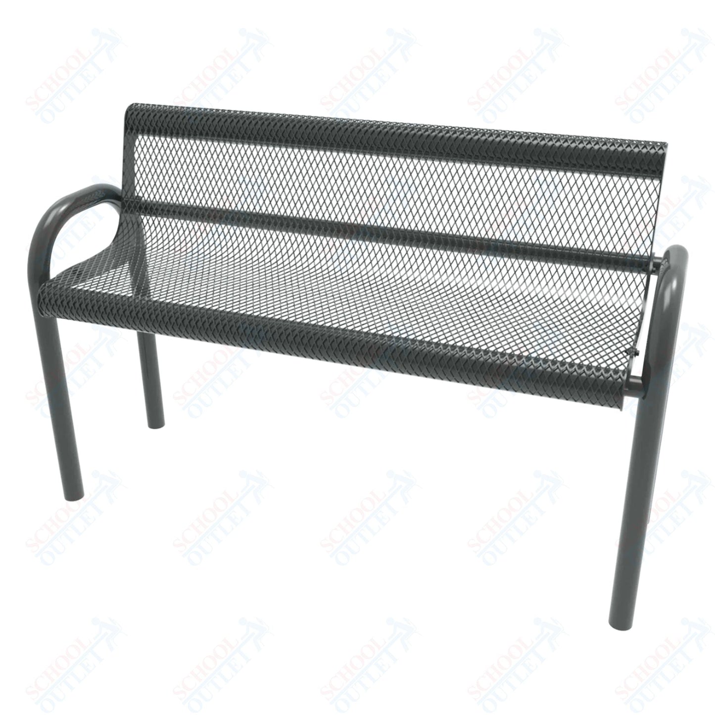 MyTcoat - MOD Outdoor Bench with Back - Inground Mount 6' L (MYT - BMD06 - 53) - SchoolOutlet