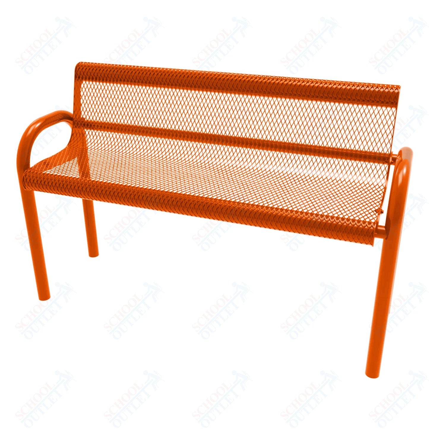 MyTcoat - MOD Outdoor Bench with Back - Inground Mount 6' L (MYT - BMD06 - 53) - SchoolOutlet