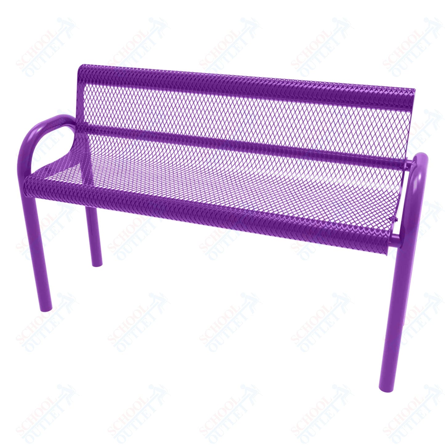 MyTcoat - MOD Outdoor Bench with Back - Inground Mount 6' L (MYT - BMD06 - 53) - SchoolOutlet