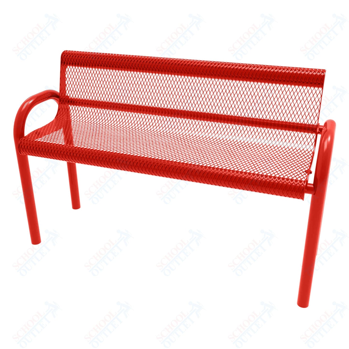 MyTcoat - MOD Outdoor Bench with Back - Inground Mount 6' L (MYT - BMD06 - 53) - SchoolOutlet