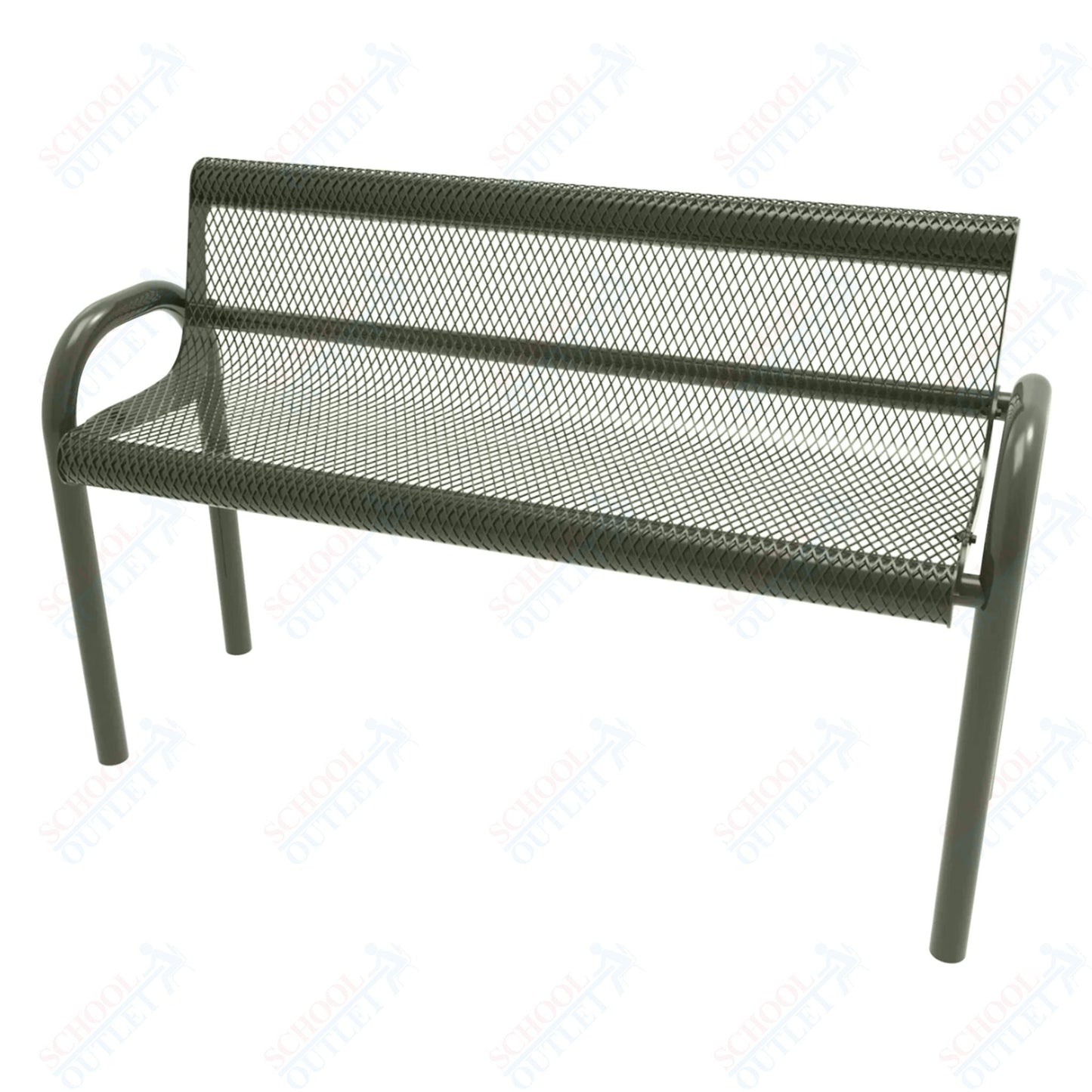 MyTcoat - MOD Outdoor Bench with Back - Inground Mount 6' L (MYT - BMD06 - 53) - SchoolOutlet