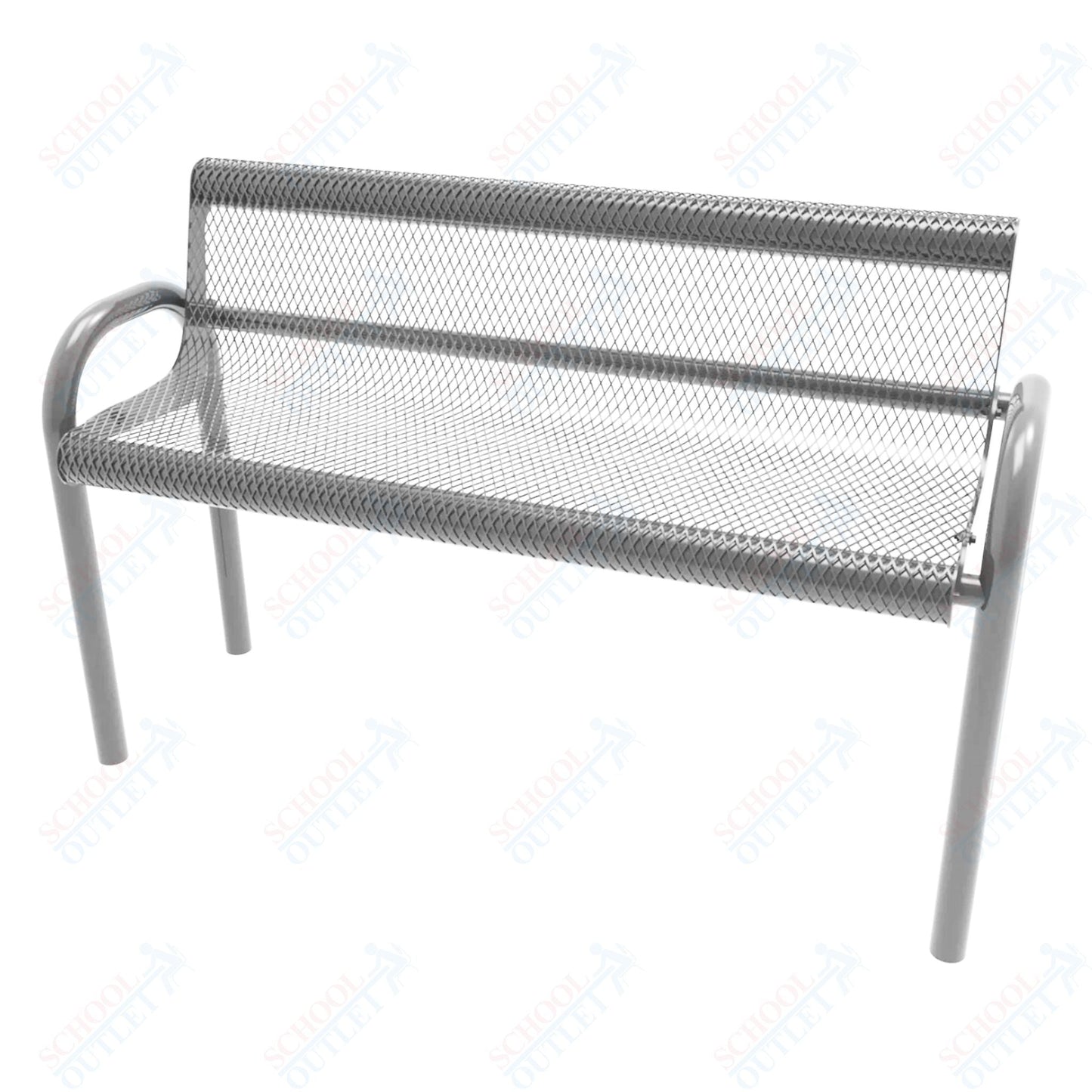 MyTcoat - MOD Outdoor Bench with Back - Inground Mount 6' L (MYT - BMD06 - 53) - SchoolOutlet