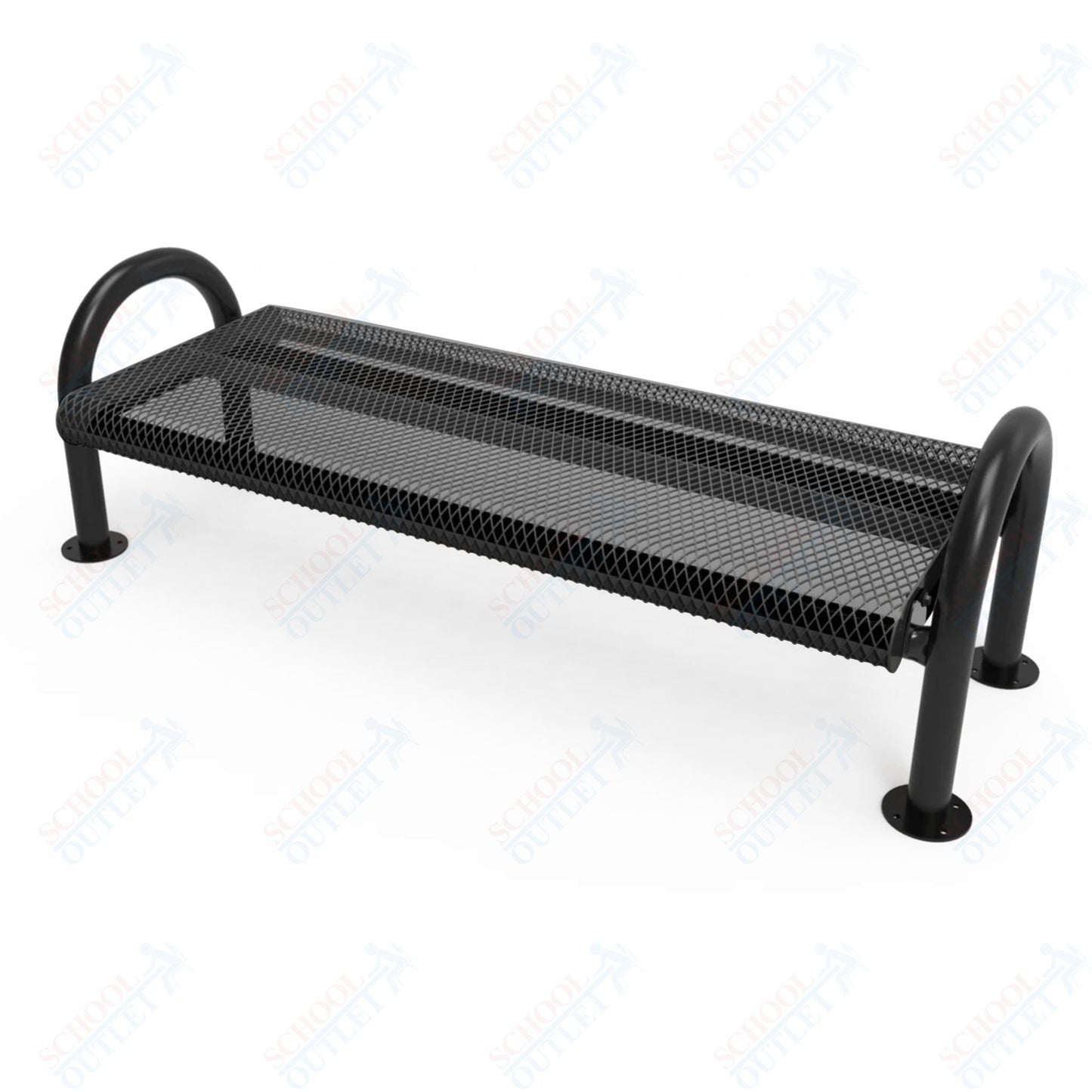 MyTcoat - Outdoor Bench without Back - Surface Mount 6' L (MYT - BMD06 - 60) - SchoolOutlet