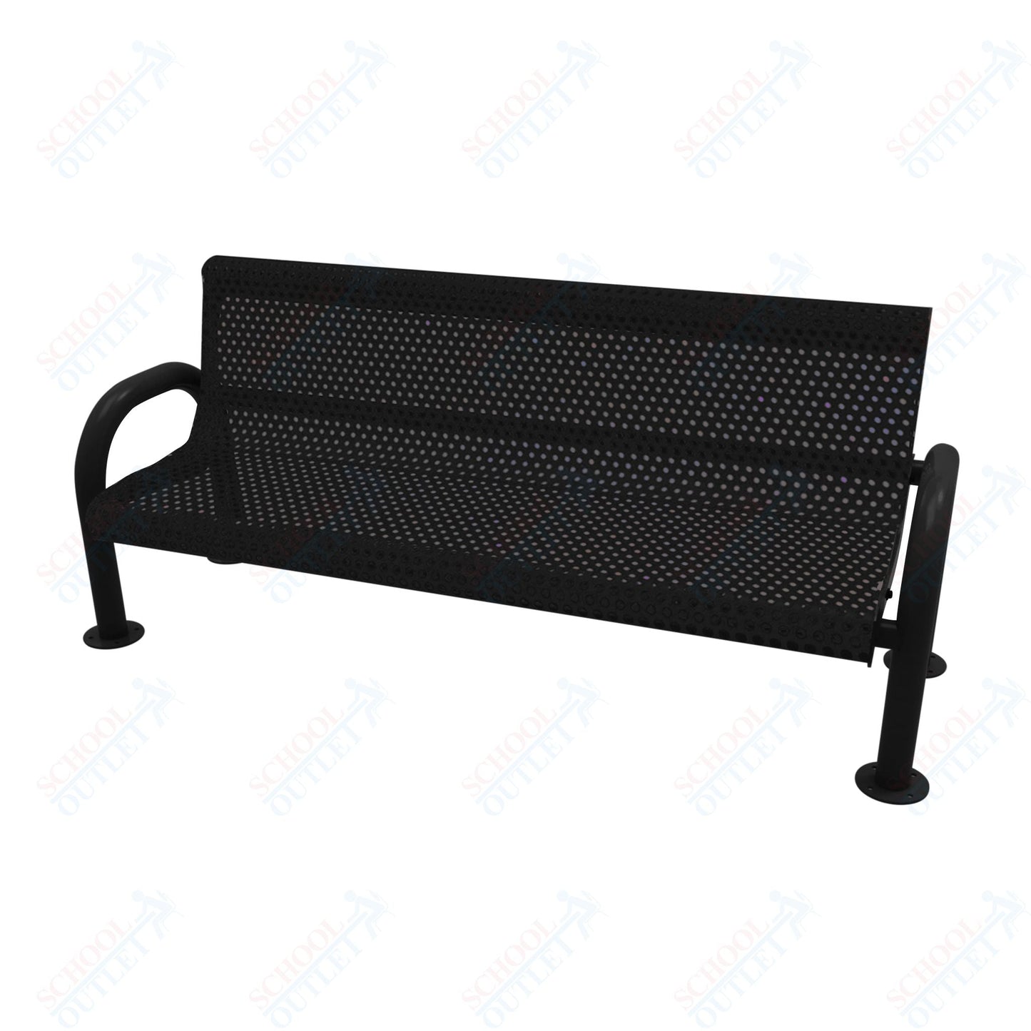 MyTcoat - MOD Outdoor Bench with Back - Surface Mount 6' L (MYT - BMD06 - 54) - SchoolOutlet