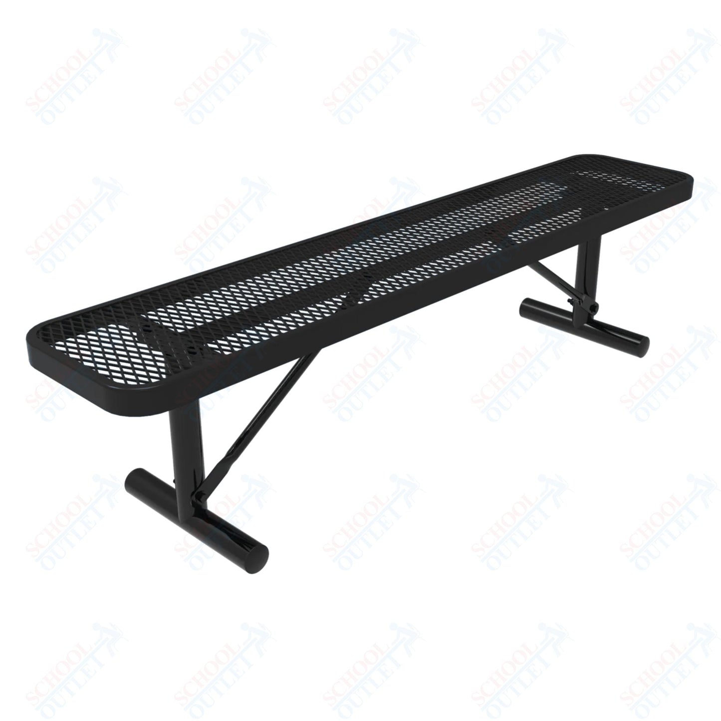 MyTcoat - Player's Outdoor Bench without Back - Surface Mount 4' L (MYT - BPY04 - 35) - SchoolOutlet