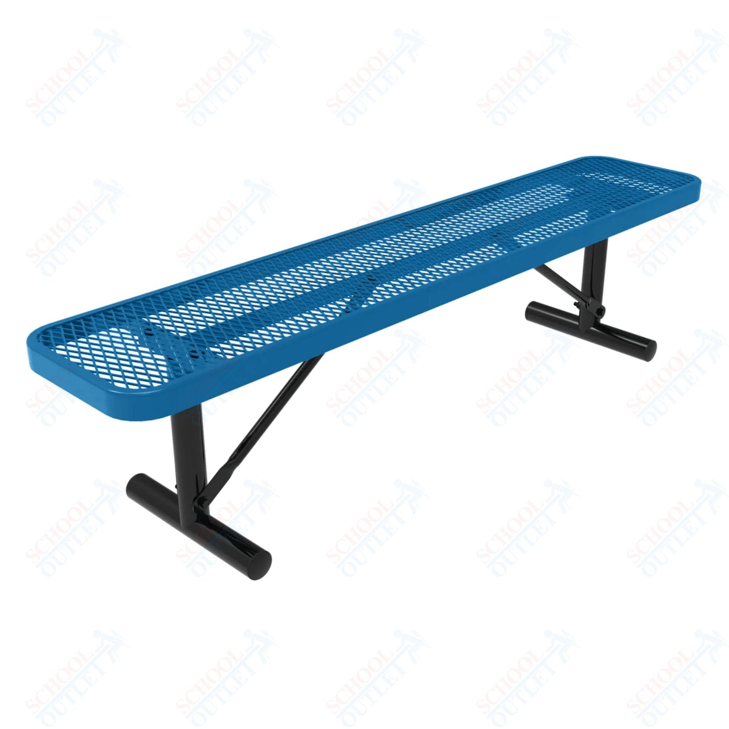 MyTcoat - Player's Outdoor Bench without Back - Surface Mount 4' L (MYT - BPY04 - 35) - SchoolOutlet