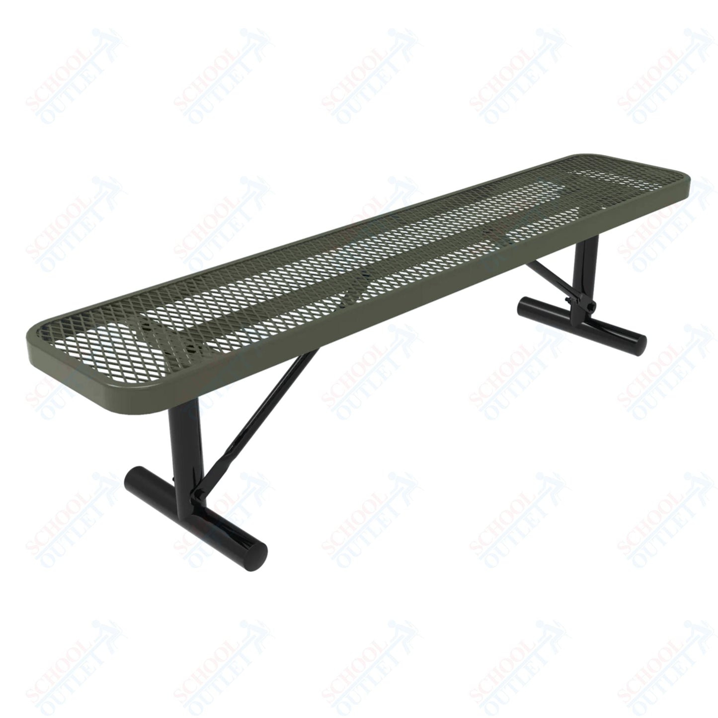 MyTcoat - Player's Outdoor Bench without Back - Surface Mount 4' L (MYT - BPY04 - 35) - SchoolOutlet