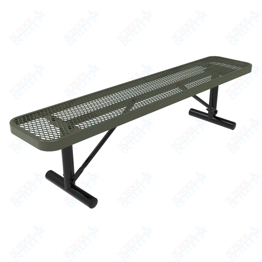 MyTcoat - Player's Outdoor Bench without Back - Surface Mount 4' L (MYT - BPY04 - 35) - SchoolOutlet