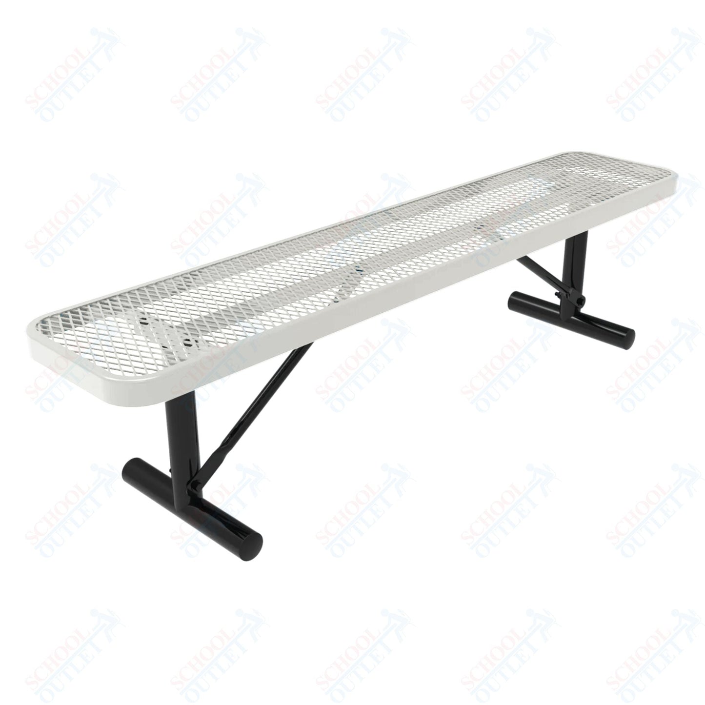 MyTcoat - Player's Outdoor Bench without Back - Surface Mount 4' L (MYT - BPY04 - 35) - SchoolOutlet