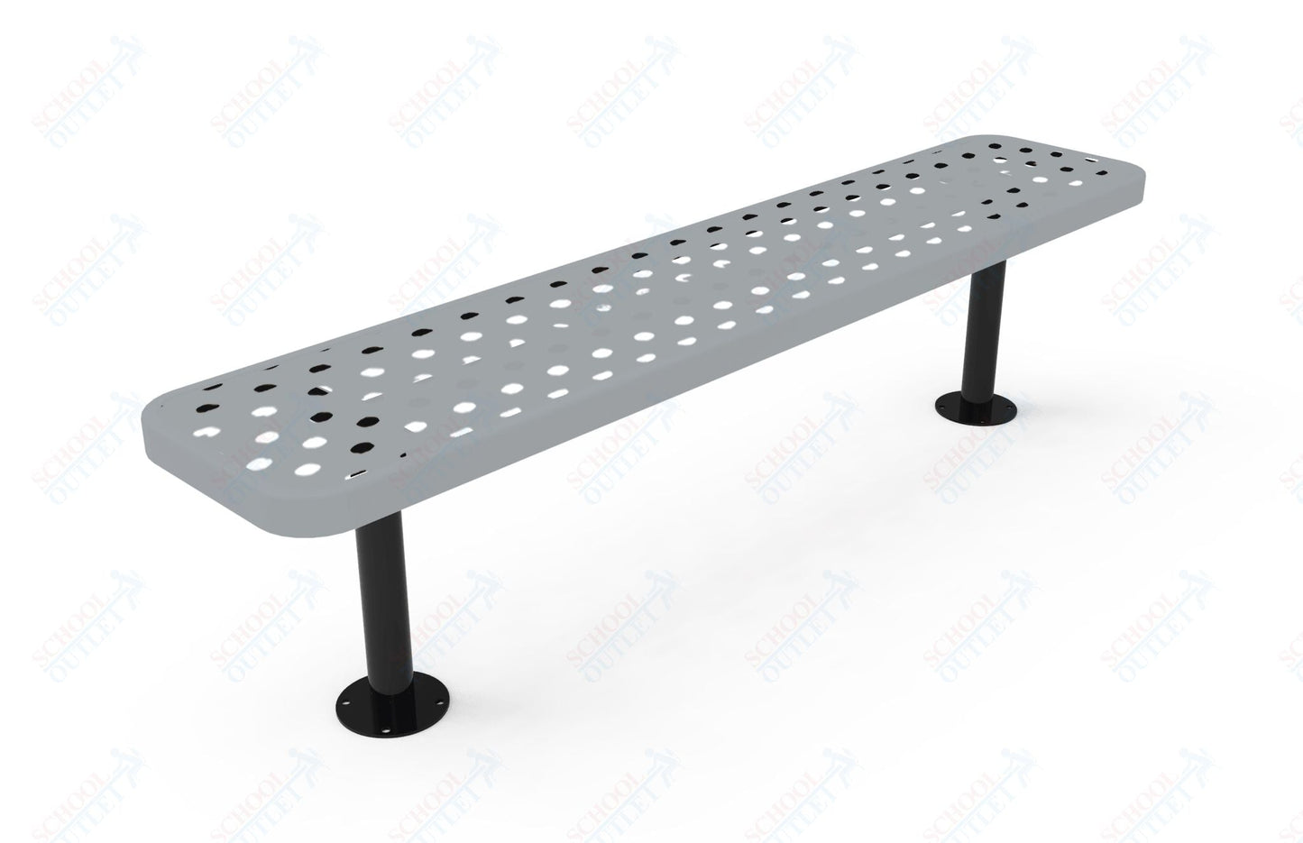 MyTcoat - Player's Outdoor Bench without Back - Surface Mount 4' L (MYT - BPY04 - 35) - SchoolOutlet