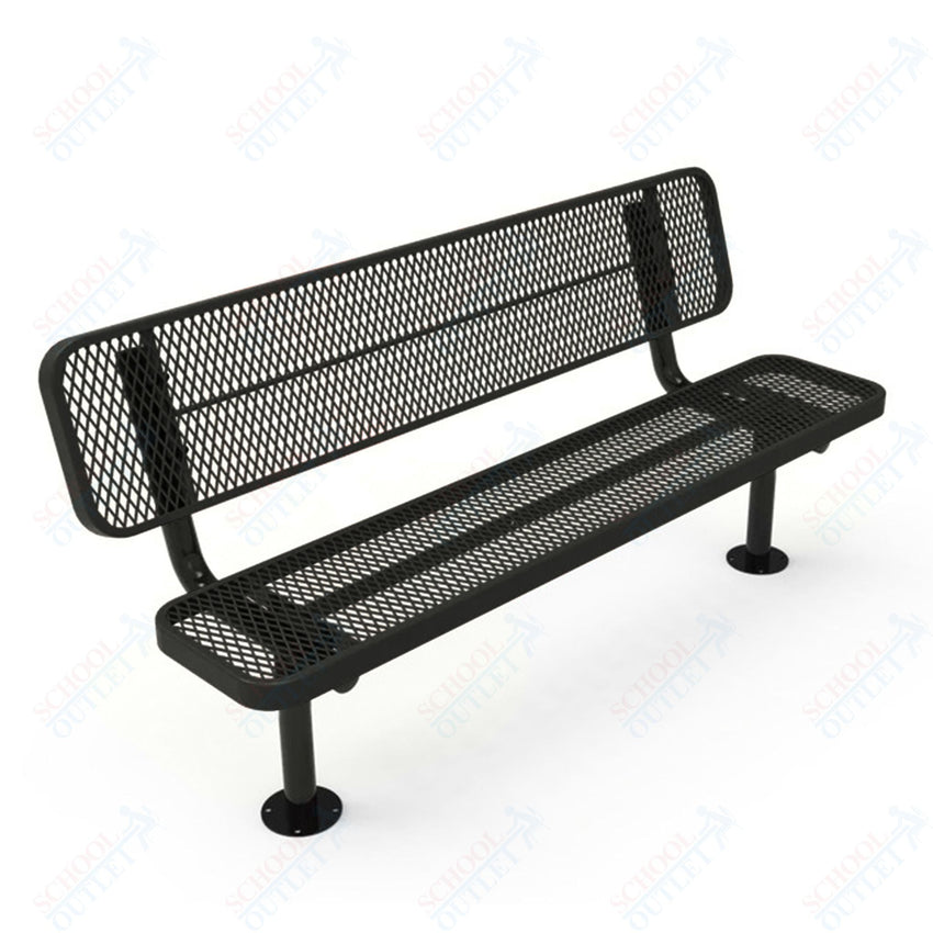 MyTcoat - Player's Outdoor Bench with Back - Surface Mount 6' L (MYT - BPY06 - 32) - SchoolOutlet