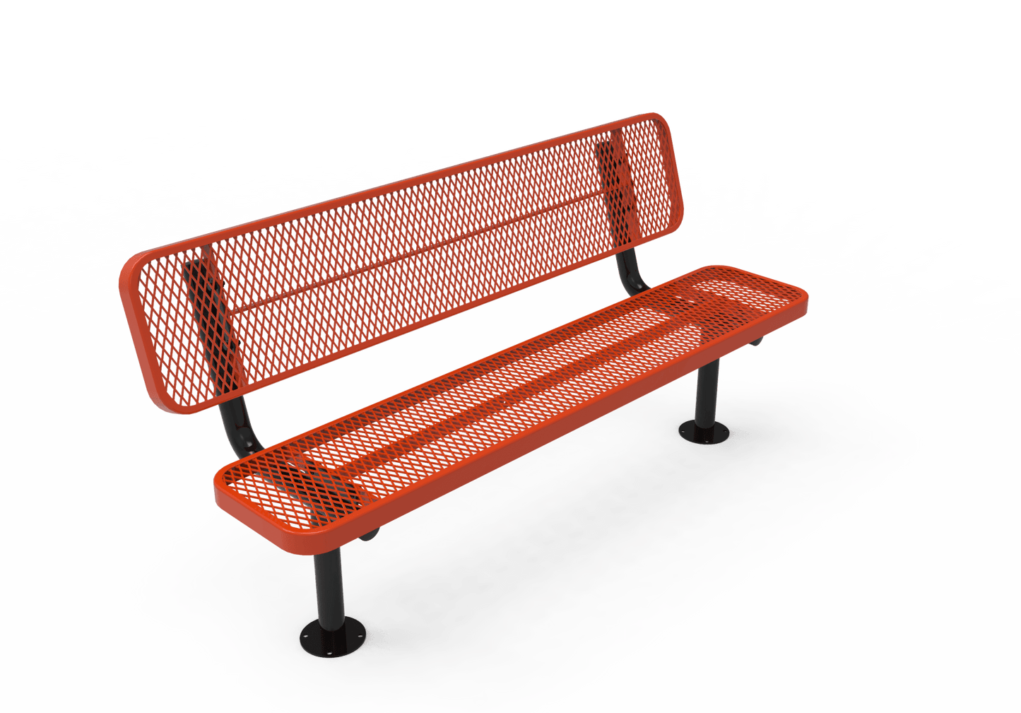 MyTcoat - Player's Outdoor Bench with Back - Surface Mount 6' L (MYT-BPY06-32) - SchoolOutlet