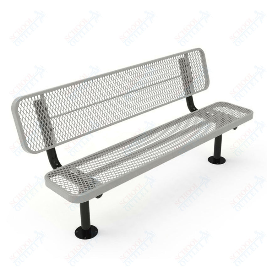 MyTcoat - Player's Outdoor Bench with Back - Surface Mount 6' L (MYT - BPY06 - 32) - SchoolOutlet