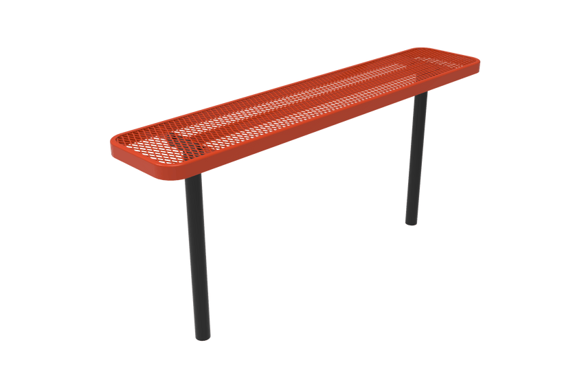 MyTcoat - Player's Outdoor Bench without Back - Inground Mount 6' L (MYT-BPY06-34) - SchoolOutlet
