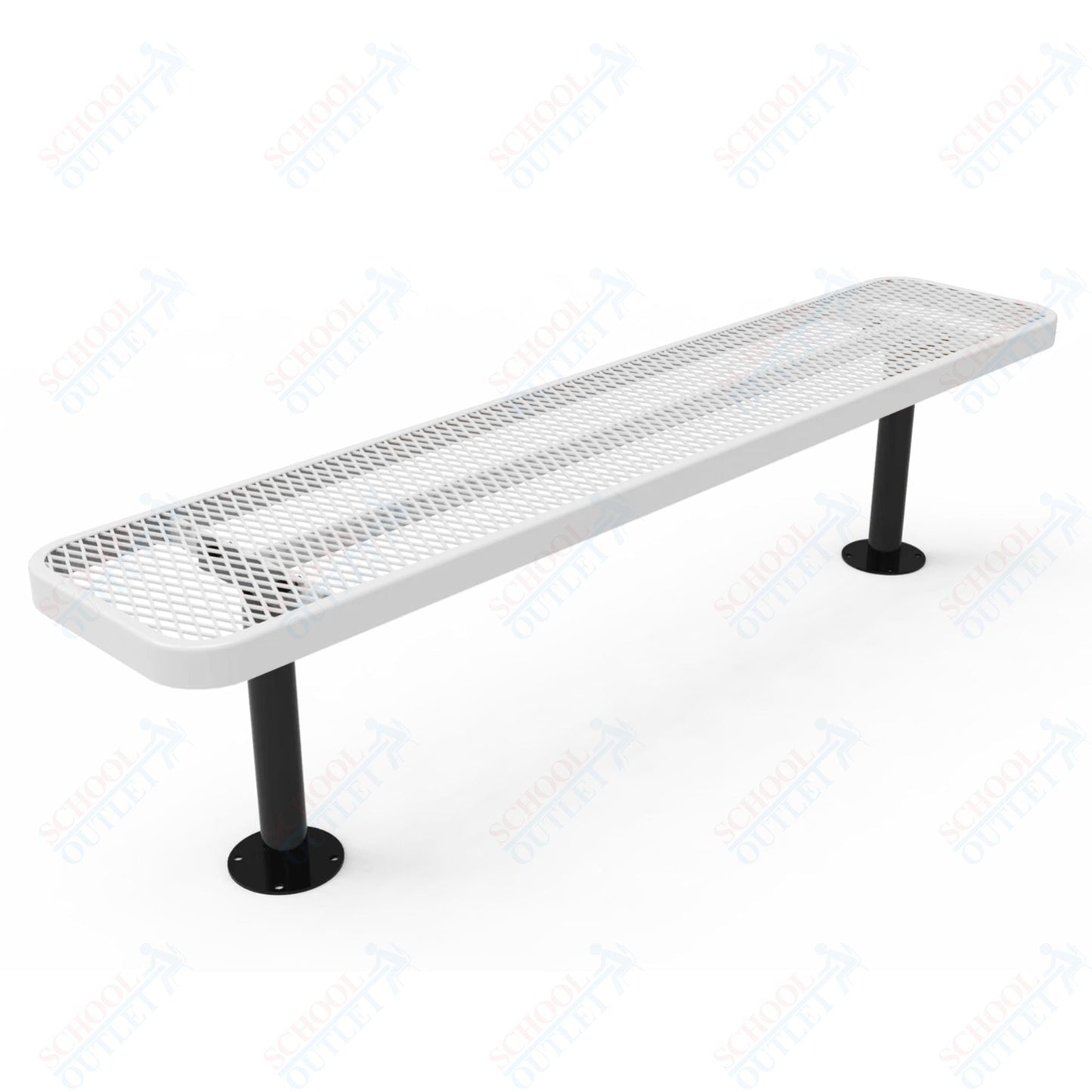 MyTcoat - Player's Outdoor Bench without Back - Surface Mount 6' L (MYT - BPY06 - 35) - SchoolOutlet