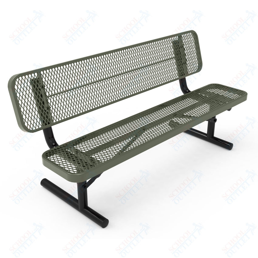 MyTcoat - Player's Outdoor Portable Bench with Back 8' L (MYT - BPY08 - 30) - SchoolOutlet