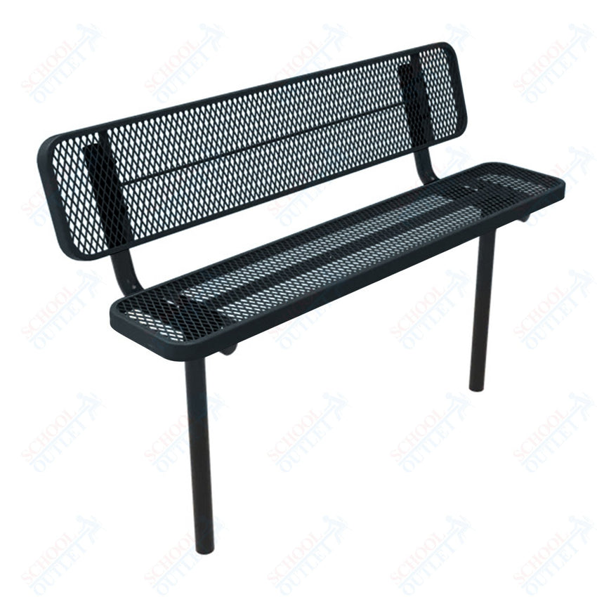 MyTcoat - Player's Outdoor Bench with Back - Inground Mount 8' L (MYT - BPY08 - 31) - SchoolOutlet