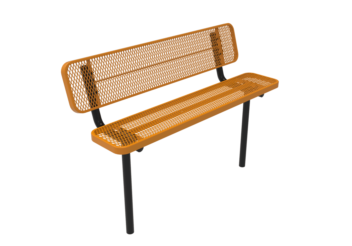 MyTcoat - Player's Outdoor Bench with Back - Inground Mount 8' L (MYT-BPY08-31) - SchoolOutlet