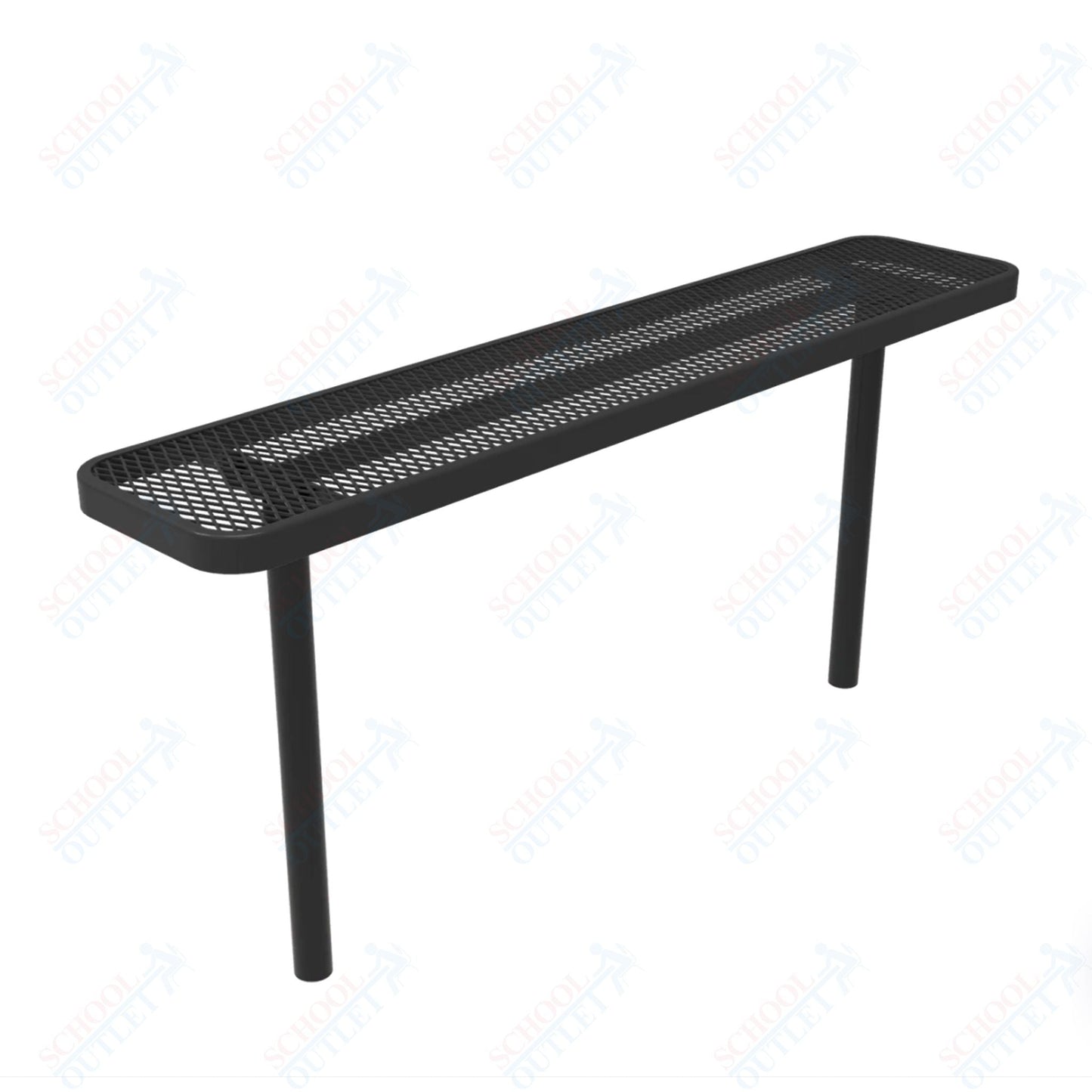 MyTcoat - Player's Outdoor Bench without Back - Inground Mount 8' L (MYT - BPY08 - 34) - SchoolOutlet